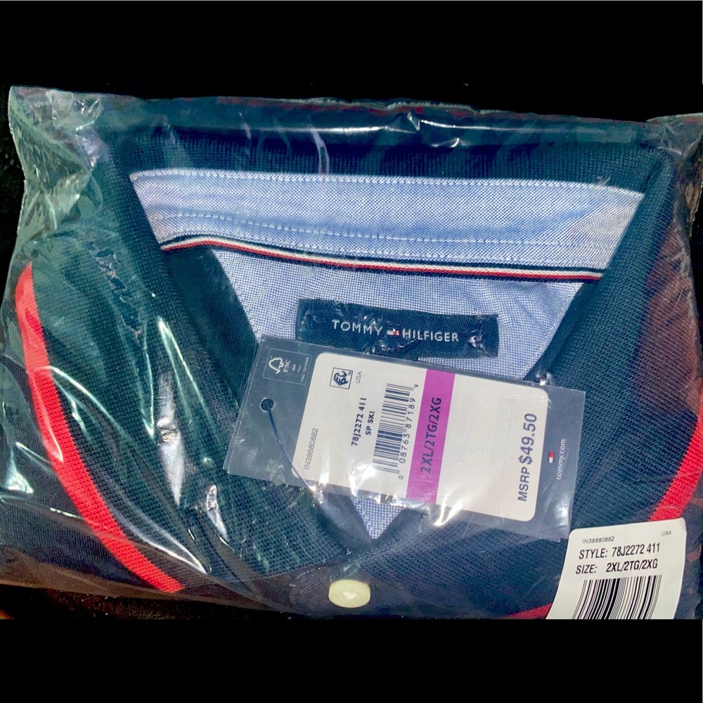 Blue Tommy Hilfiger Men’s Collar Shirt